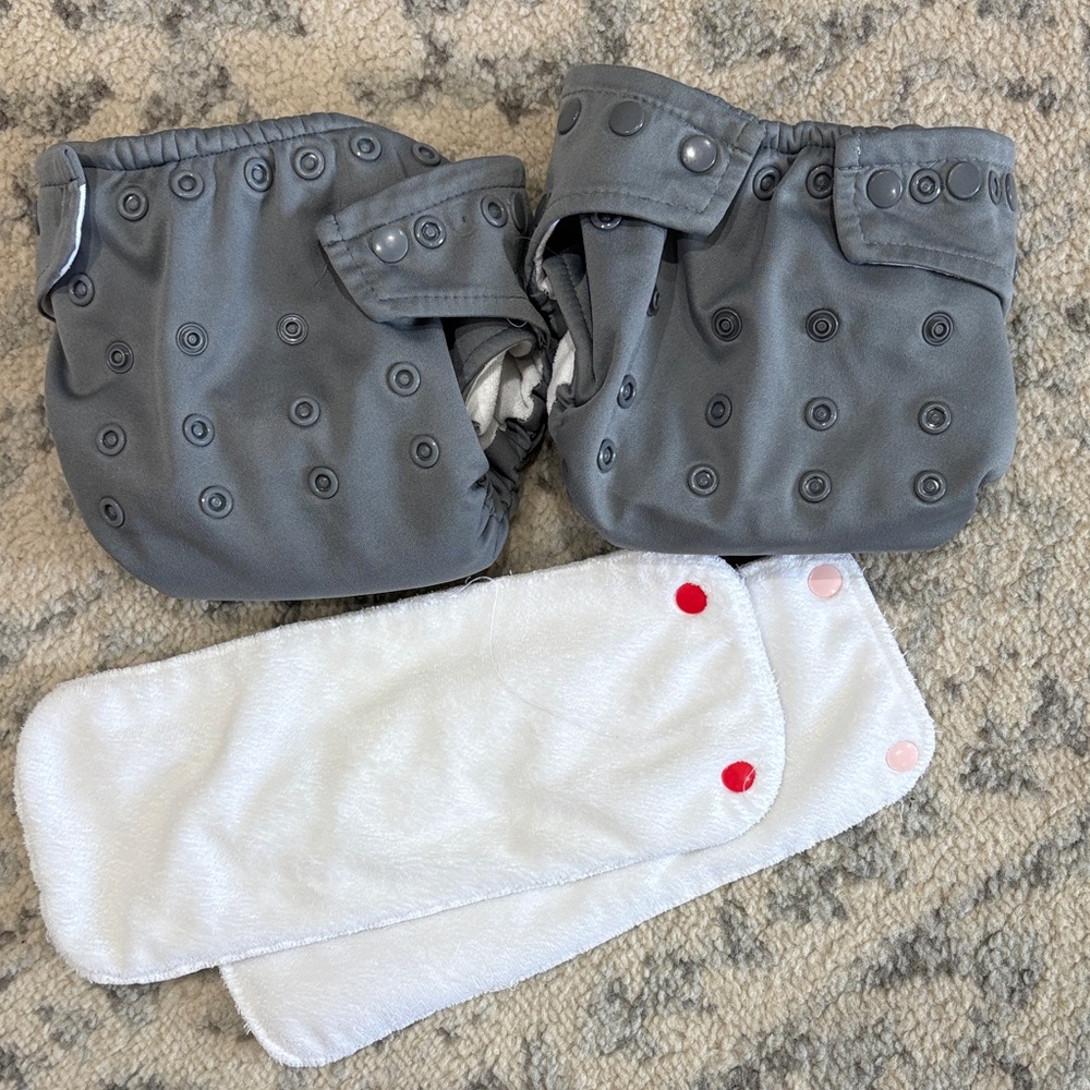 Bumkins Grey Cloth pocket diapers